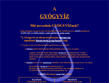 Tablet Screenshot of gyogyviz.hu